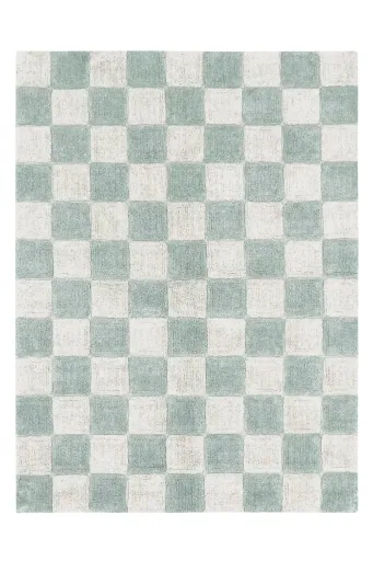 "Lorena Canals Waschbarer Teppich in der Küche - Tiles, Dark grey, Farbe: Blue Sage image"