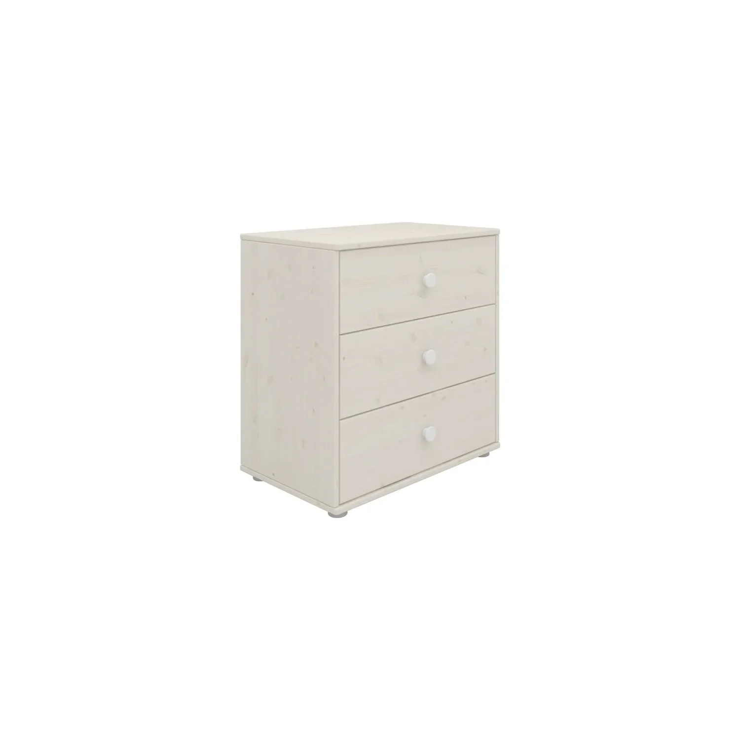 "Flexa Kommode - Classic, mit 3 Schublade, 72x74,5 cm, Farbe: Weiß gekalkt / Weiß gekalkt / Weiß image"