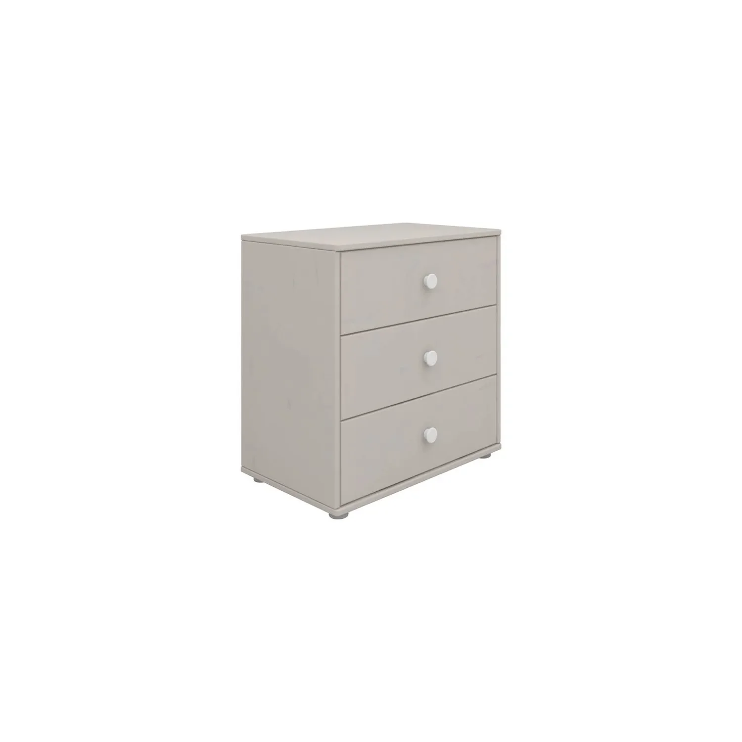 "Flexa Kommode - Classic, mit 3 Schublade, 72x74,5 cm, Farbe: Grau gekalkt / Grau gekalkt / Weiß image"