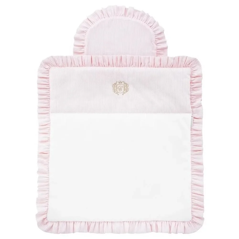 "Caramella Bettwäsche für Moseskörbchen Rüschen rosa image"