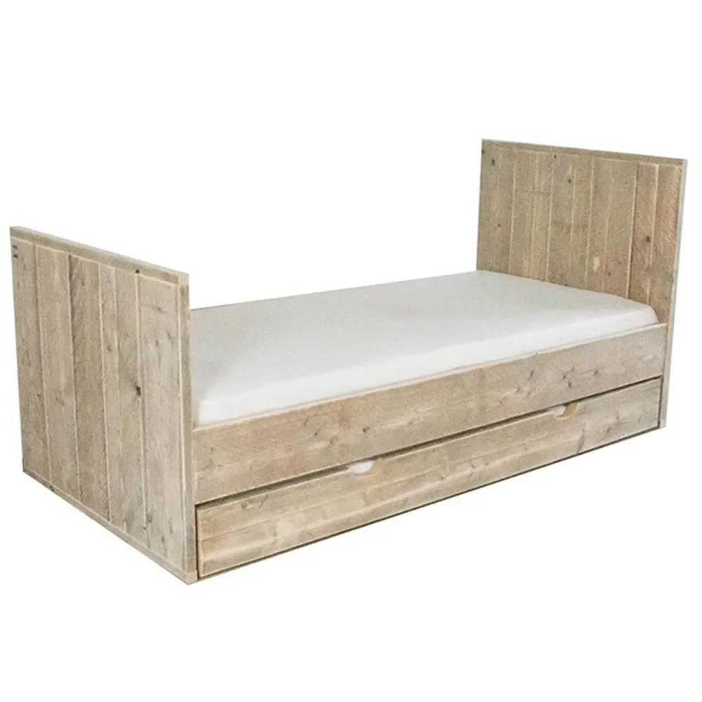 "Dutchwood Einzelbett Holz, Bettkasten: mit Bettschublade image"