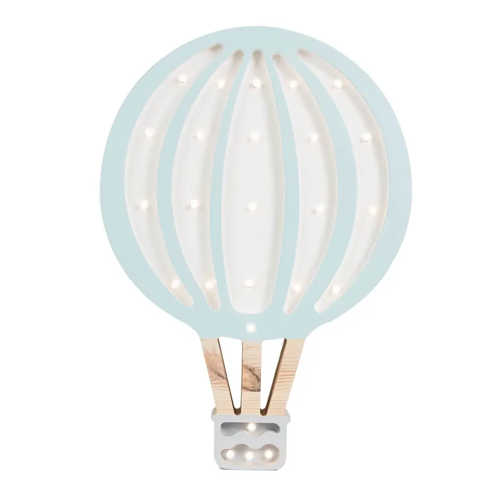 "little lights Led Deko Kinderlampe Heissluftballon hellblau image"