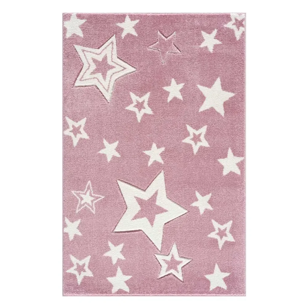 "Livone Kinderteppich Galaxy Sterne rosa, Teppichgrösse: 120 x 180 cm image"