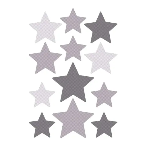 Buokids Wandsticker Sterne grau
