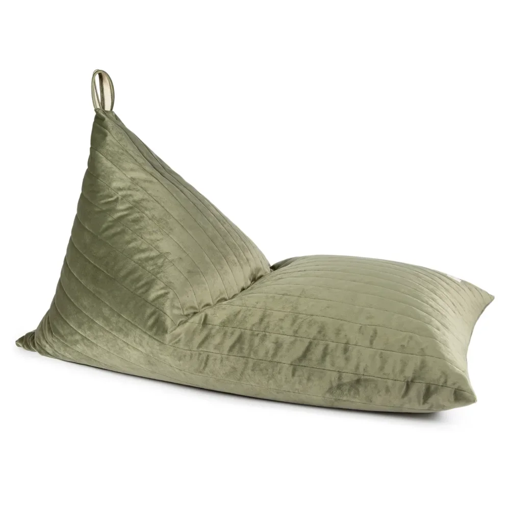 "Nobodinoz Sitzsack "Essaouira" Samt olivgrün image"