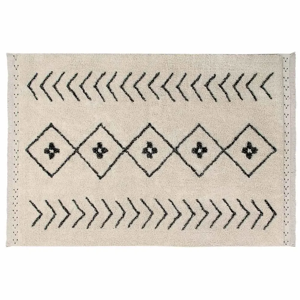 "Lorena Canals Teppich Bereber Rauten "Rhombs", Größe: 140 x 210 cm image"