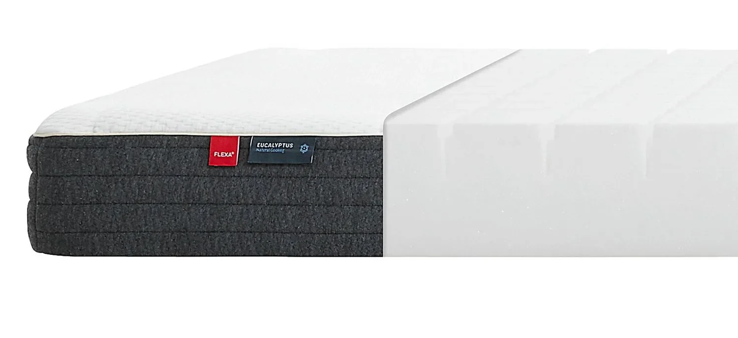 "Flexa Schaumstoffmatratze - Sleep, mit Eukalyptusbezug, Größe: 90 x 200 cm image"