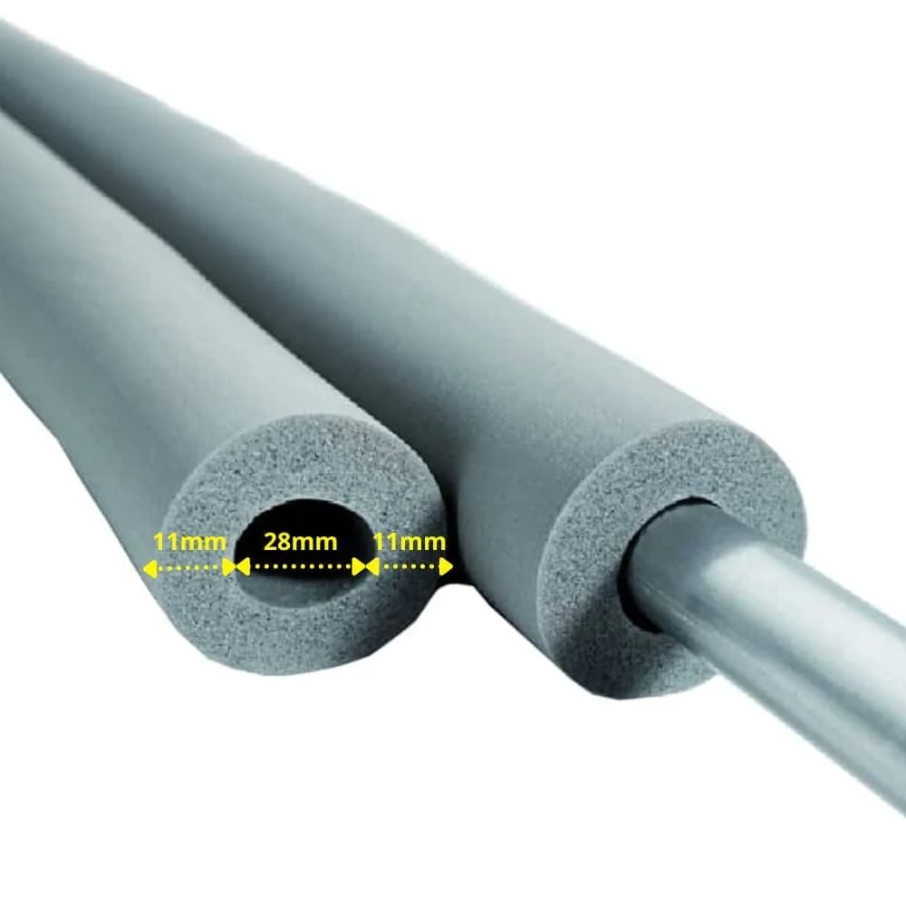AEROFLEX® SH Rohrisolierung, Rohrdämmung - 2m, Flexibler Dämmstoff aus Geschlossenzelligem Schaum Kautschukbasis, Schwarz - 28 x 10 mm