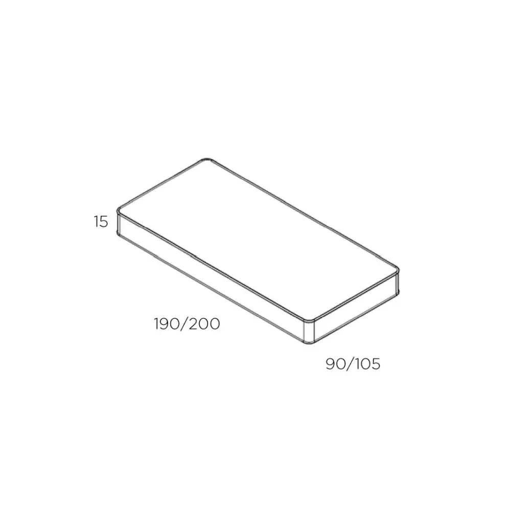 "Muba Bespoke Matratze Höhe 15 cm, Größe: 105 x 190 cm image"