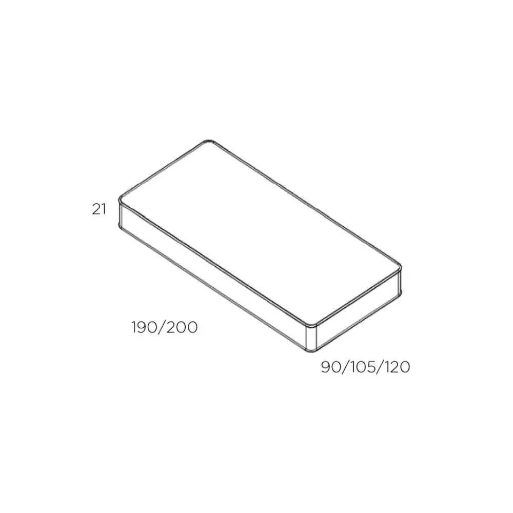 "Muba Bespoke Matratze Höhe 21 cm, Größe: 105 x 200 cm image"