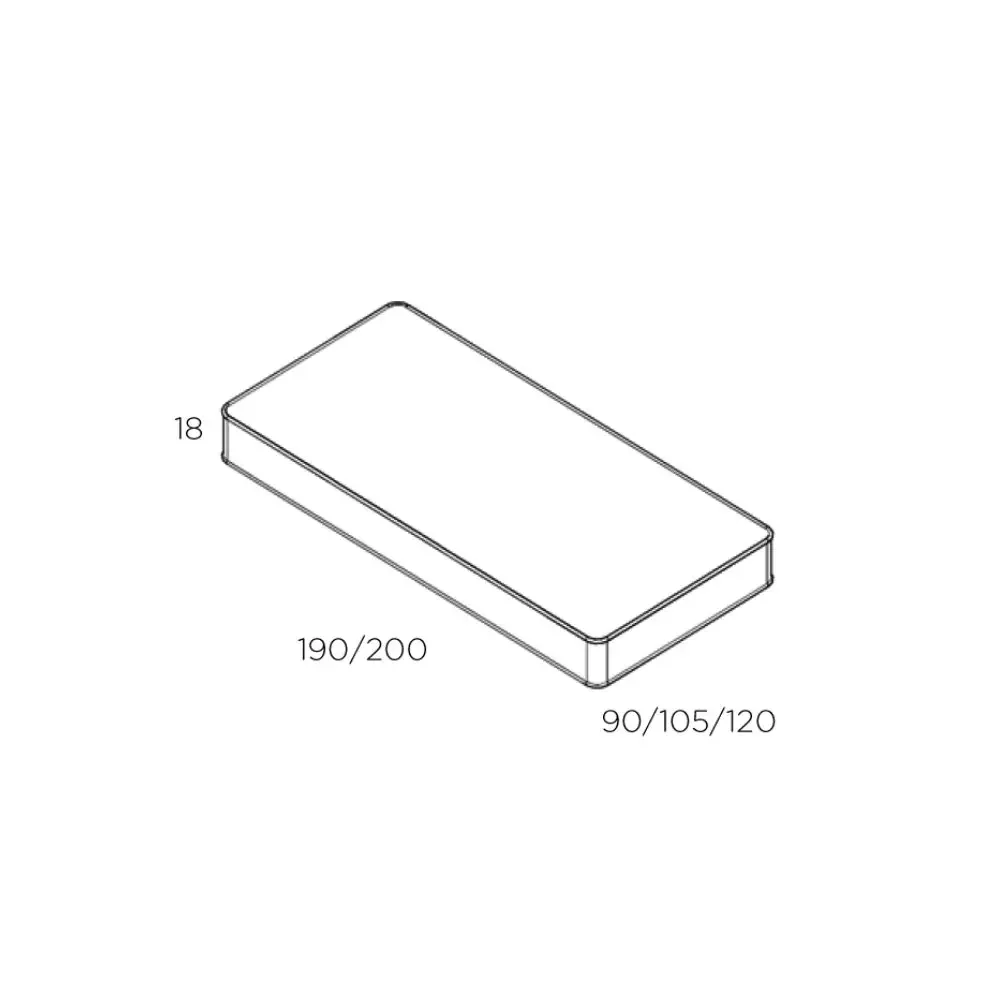 "Muba Bespoke Matratze Höhe 18 cm, Größe: 90 x 200 cm image"