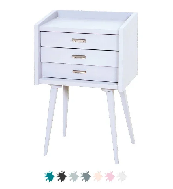 "Laurette Nachttisch Schränkchen Le Chevet des Secrets, Farbe: weiss image"