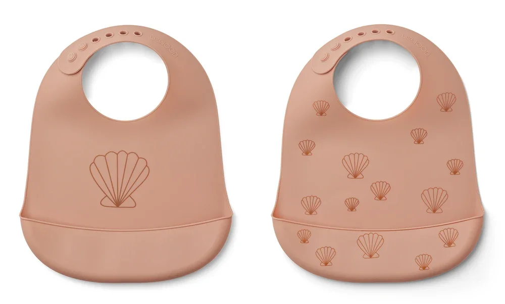 "Liewood Silikon Lätzchen 2er pack - Tilda, Farbe: Seashell Pale tuscany image"