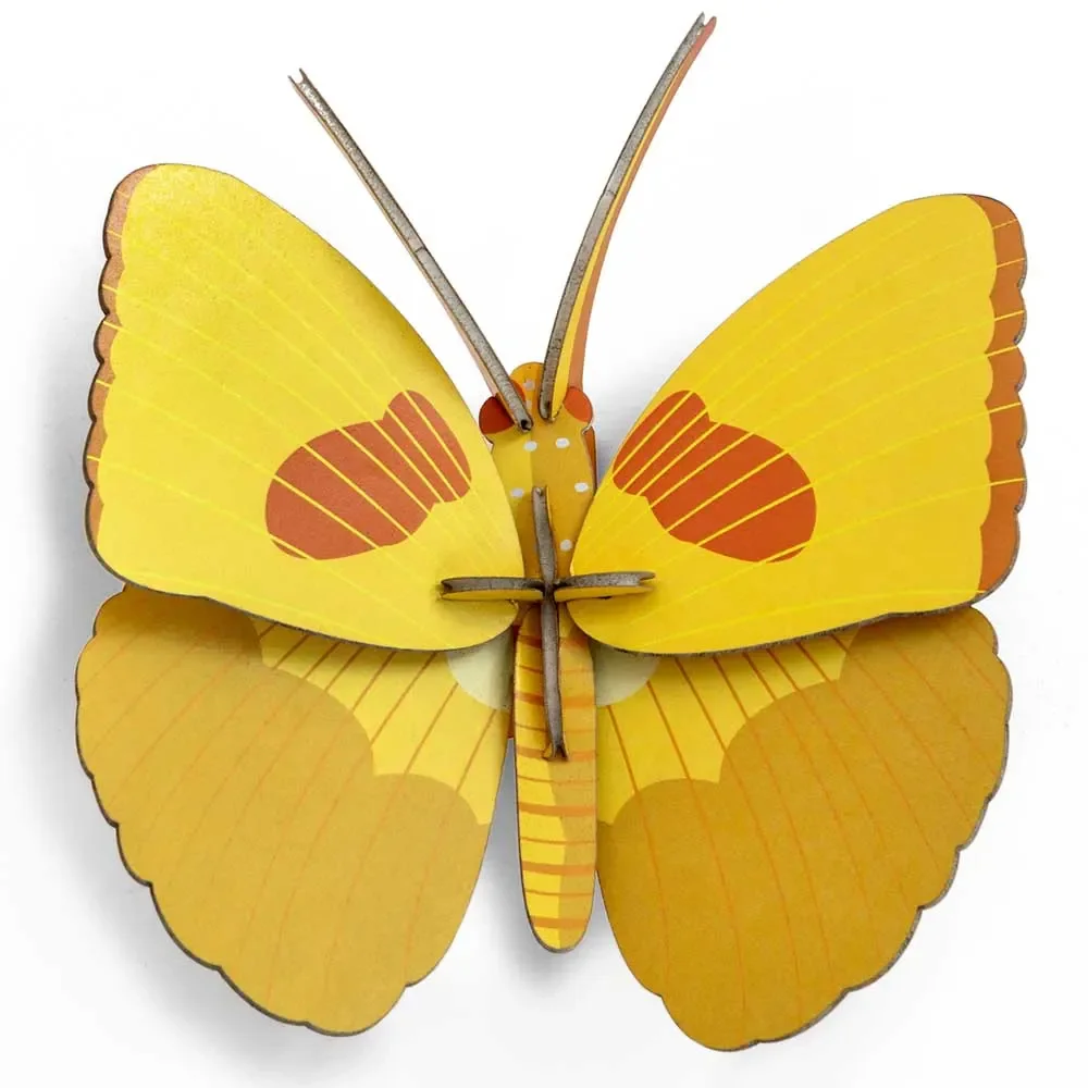 "studio ROOF 3D Schmetterling gelb Pappe image"