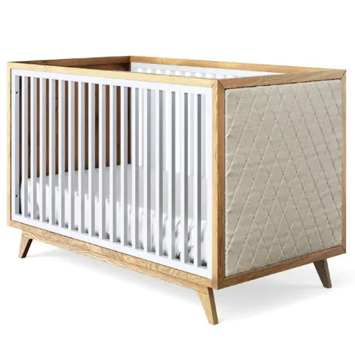 "Romina Uptown Babybett gepolstert image"