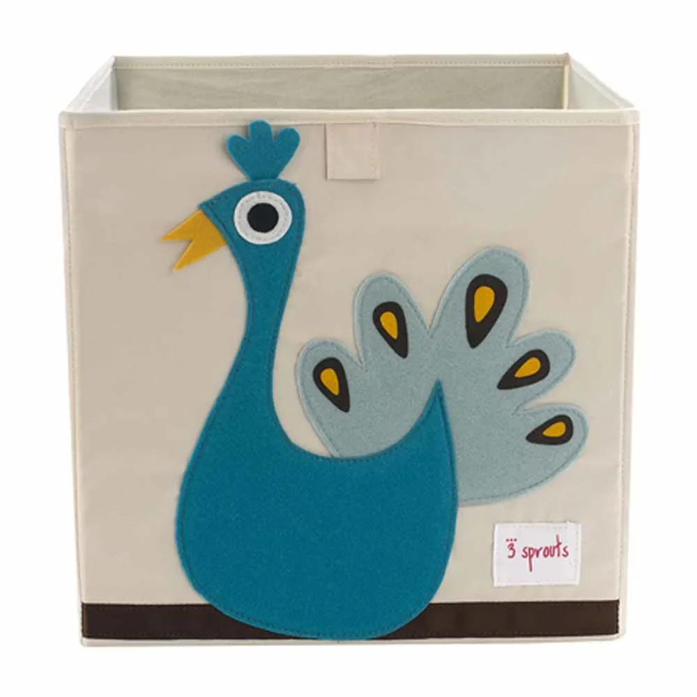 "3 Sprouts Spielzeugkorb Pfau image"