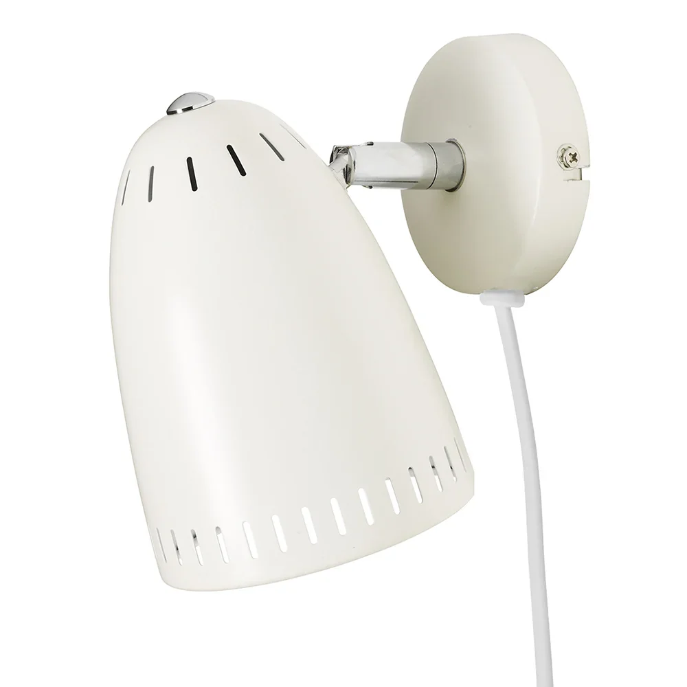 Superliving Wandlampe Metall "Dynamo" kurz matt weiss