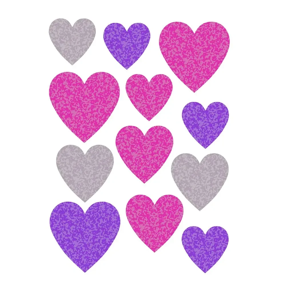 "Buokids Wandsticker Herzen lila & pink image"