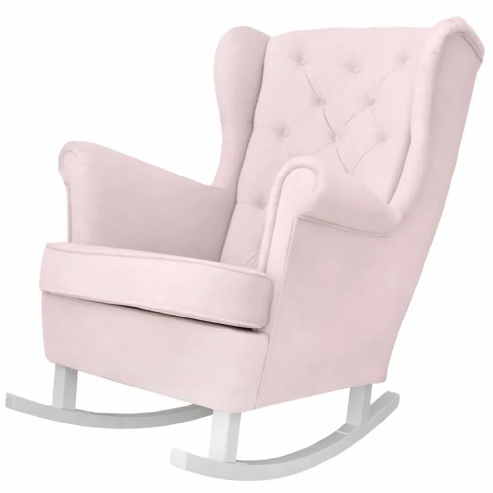 "Caramella Schaukelstuhl / Stillstuhl rosa image"