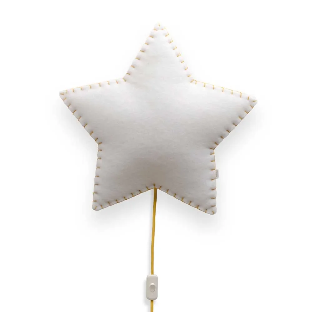 "Buokids Softlampe Nachtlicht/Wandlampe Stern, Ausführung: Schnur & Stecker; Farbe der Naht: grau image"