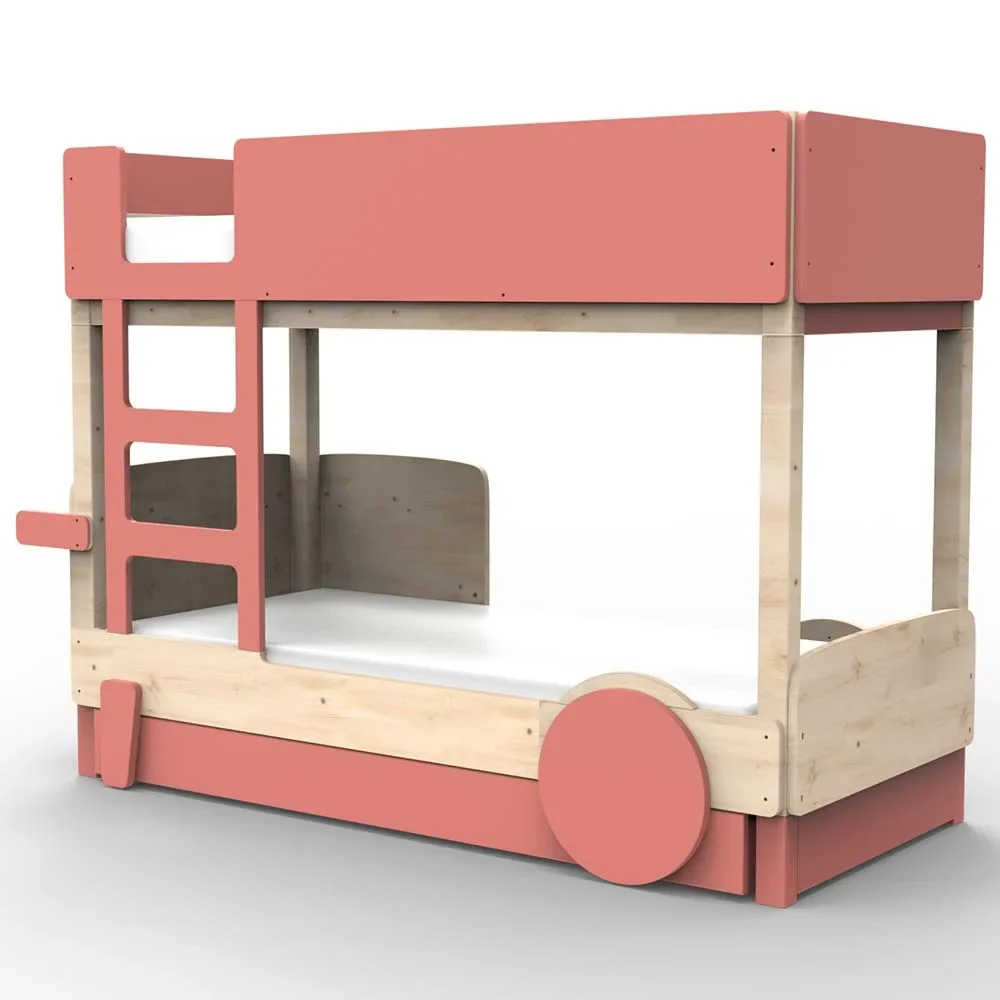 Mathy by Bols Etagenbett "Discovery" mit Bettschublade, Farbe Elemente: coral