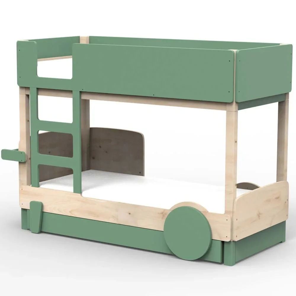 "Mathy by Bols Etagenbett "Discovery" mit Bettschublade, Farbe Elemente: jungle green image"