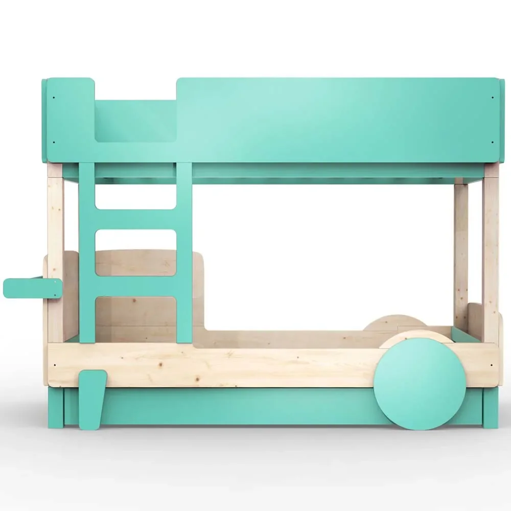 "Mathy by Bols Etagenbett "Discovery" mit Bettschublade, Farbe Elemente: light green image"