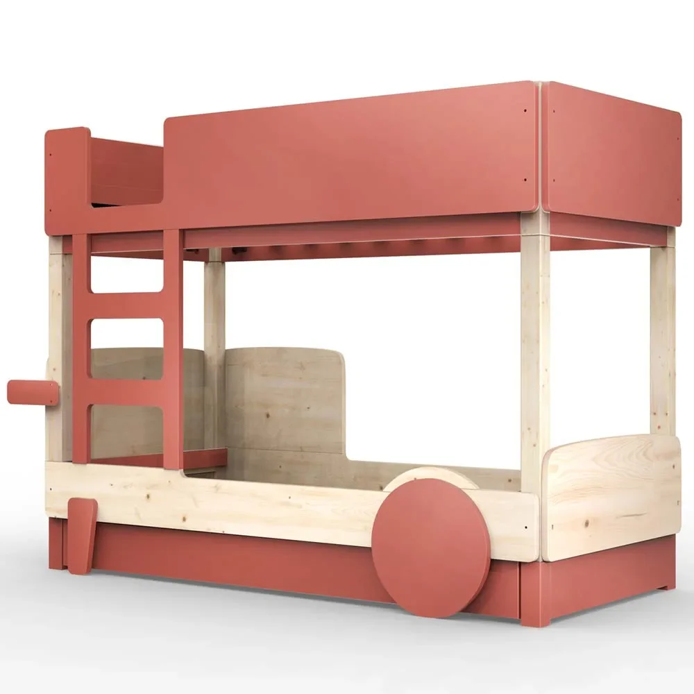 "Mathy by Bols Etagenbett "Discovery" mit Bettschublade, Farbe Elemente: marsala image"