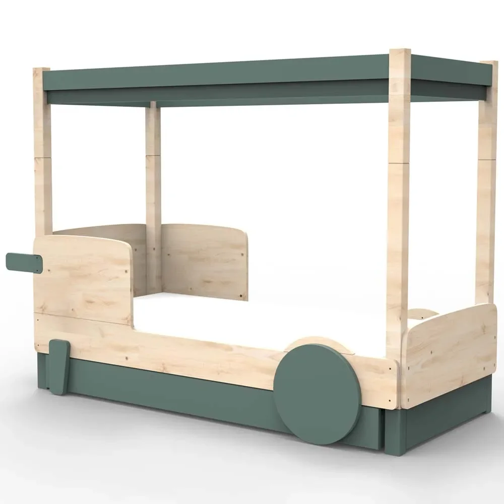 "Mathy by Bols Himmelbett "Discovery" mit Bettschublade, Farbe Elemente: thunderstorm image"