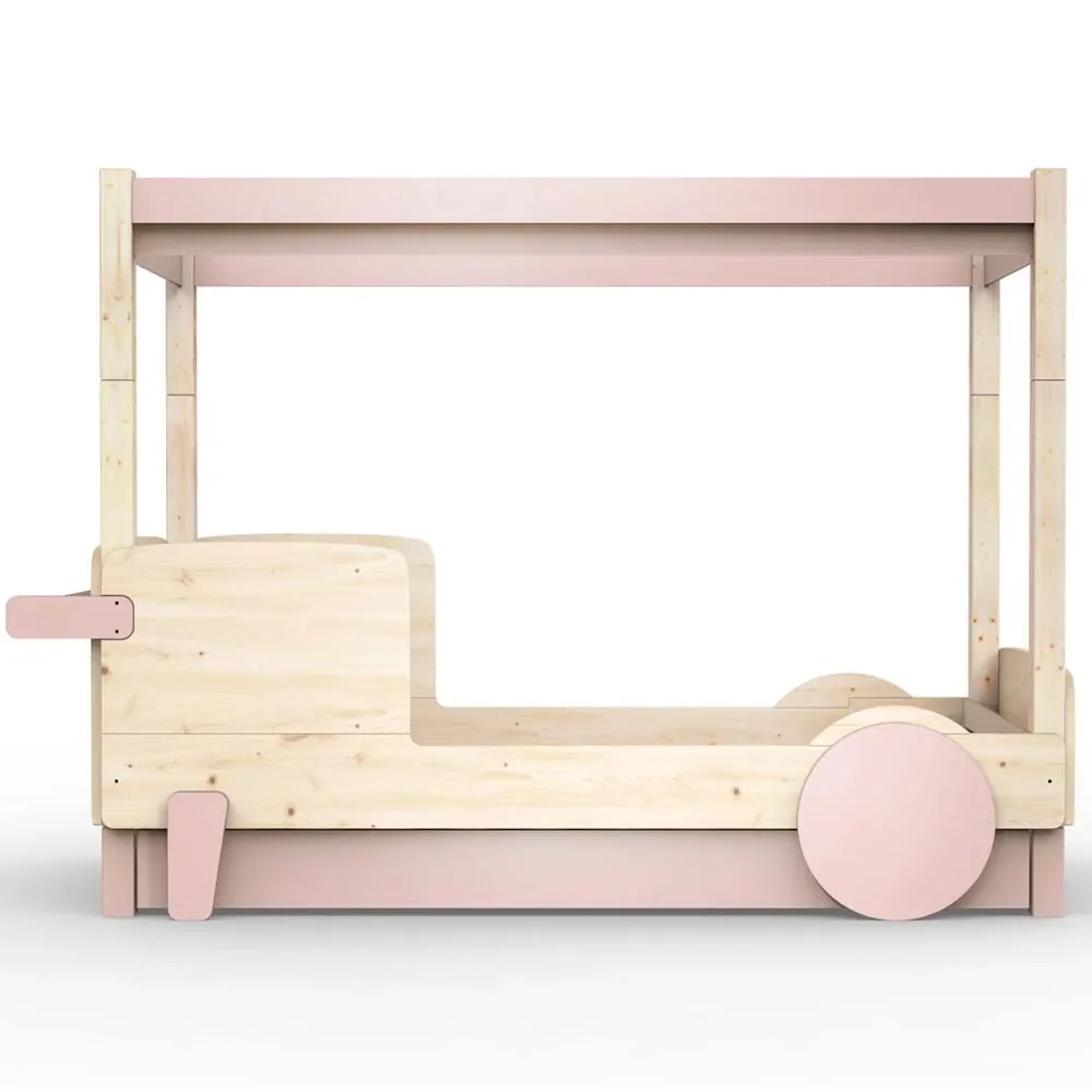 "Mathy by Bols Himmelbett "Discovery" mit Bettschublade, Farbe Elemente: winter pink image"