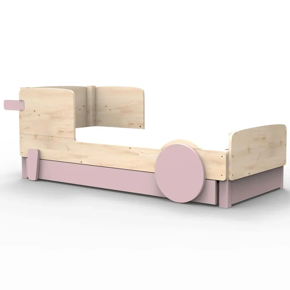 "Mathy by Bols Einzelbett "Discovery" mit Bettschublade, Farbe Elemente: winter pink image"