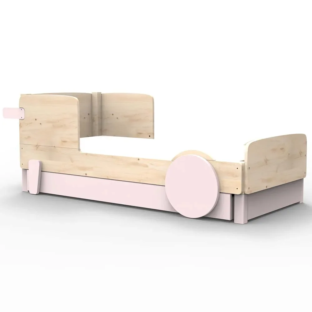 "Mathy by Bols Einzelbett "Discovery" mit Bettschublade, Farbe Elemente: powder pink image"