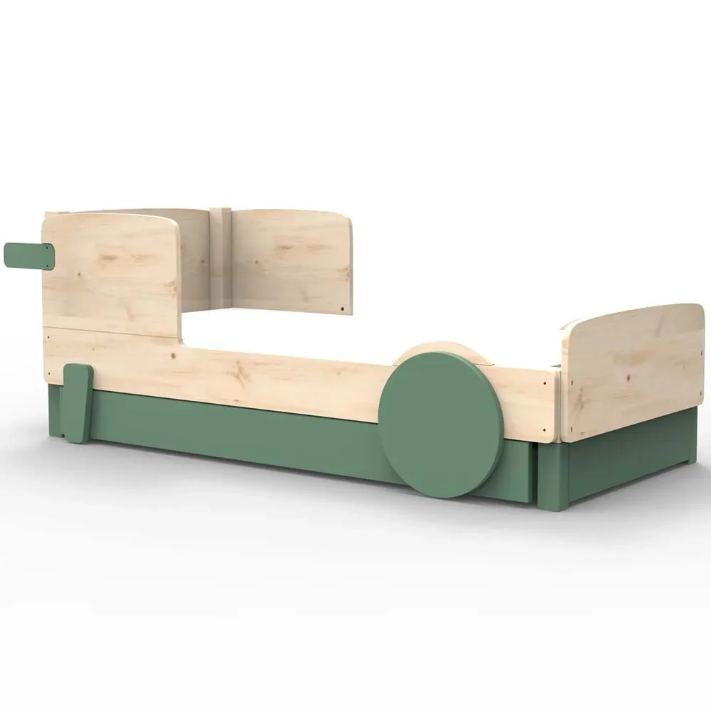 "Mathy by Bols Einzelbett "Discovery" mit Bettschublade, Farbe Elemente: jungle green image"