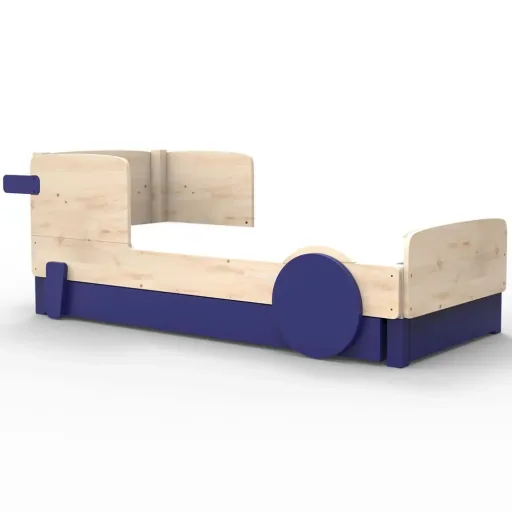 "Mathy by Bols Einzelbett "Discovery" mit Bettschublade, Farbe Elemente: atlantic blue image"