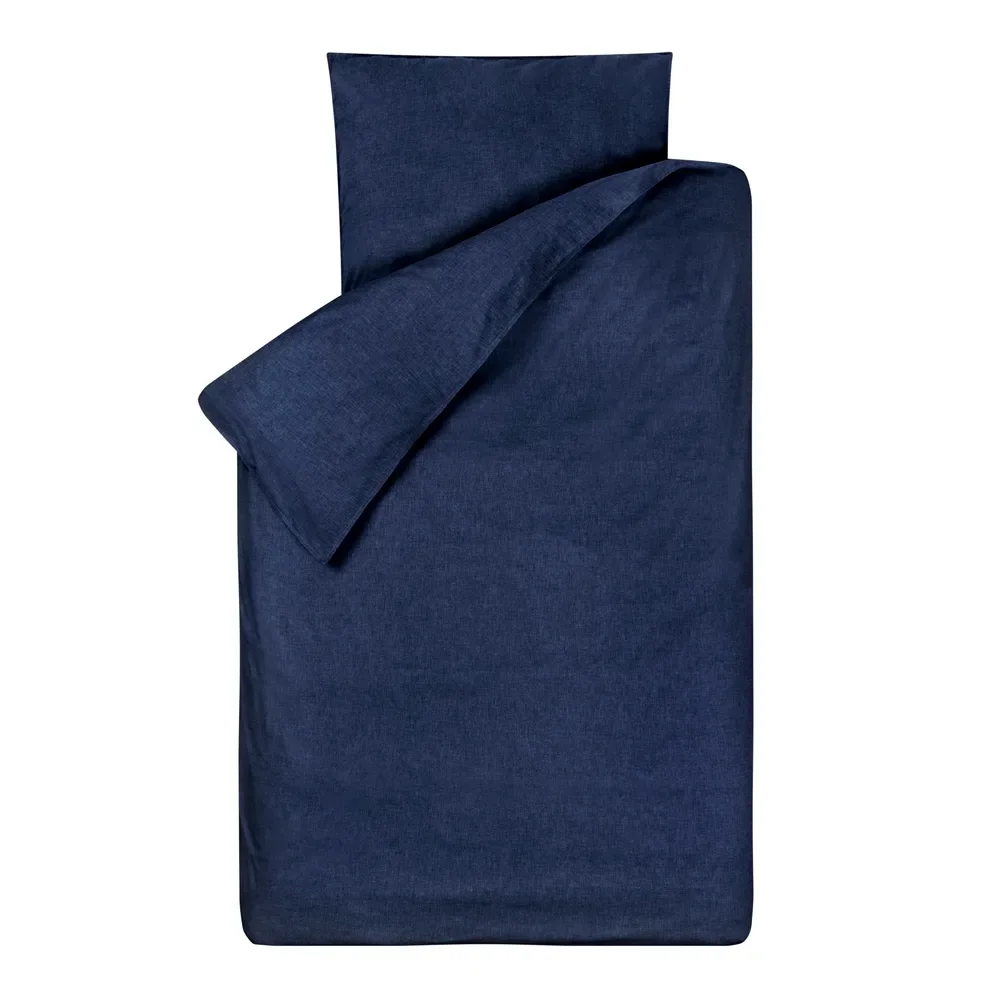 "Bink Bettwäsche Bo uni jeansblau 135 x 200 image"