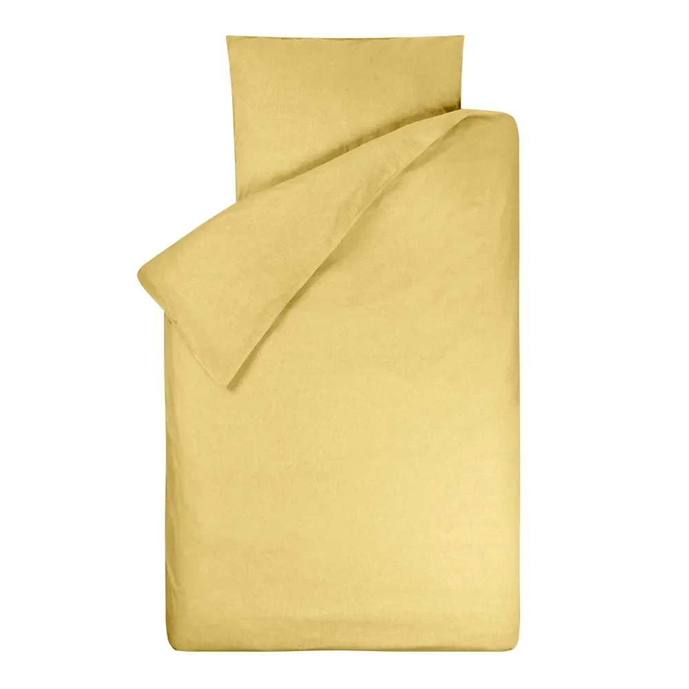"Bink Bettwäsche Bo uni senfgelb 135 x 200 image"