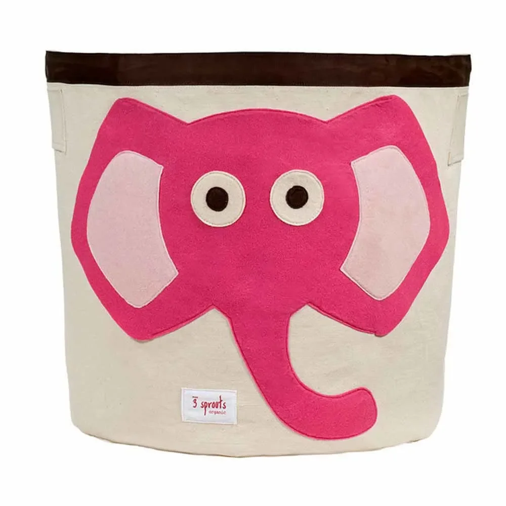 "3 Sprouts Aufbewahrungskorb Elefant pink image"