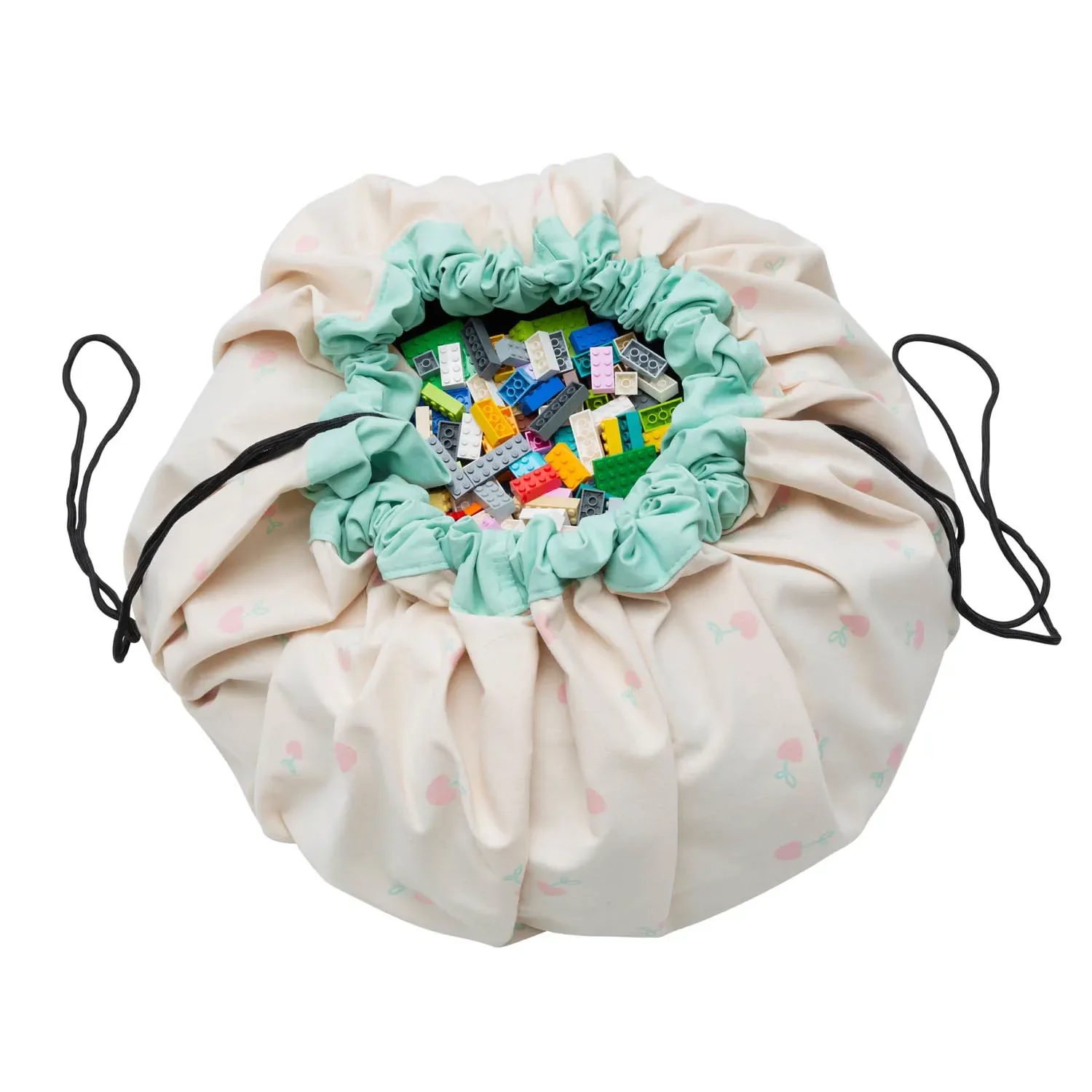 "Play&Go Spielzeugsack, Spielzeugkorb, Spielzeug aufbewahrungstasche, Farbe: Kirschliebe image"