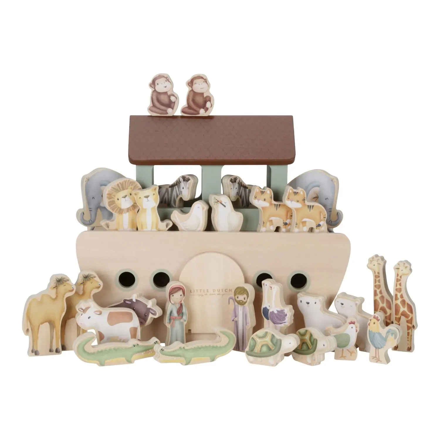 "Little Dutch Spielset Arche Noah: Holzspielzeug mit Figuren & Boot - Holzspielzeug & Geschichtenerzählen image"