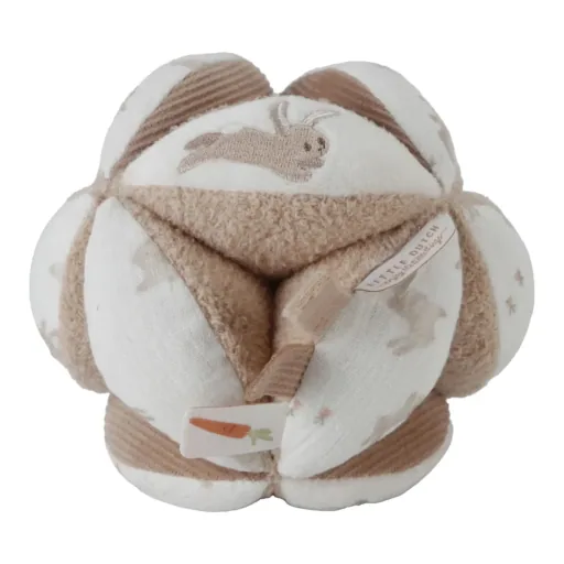 Little Dutch Greifball Baby Bunny - Activity Ball mit Rassel, Texturen & Little Farm Design