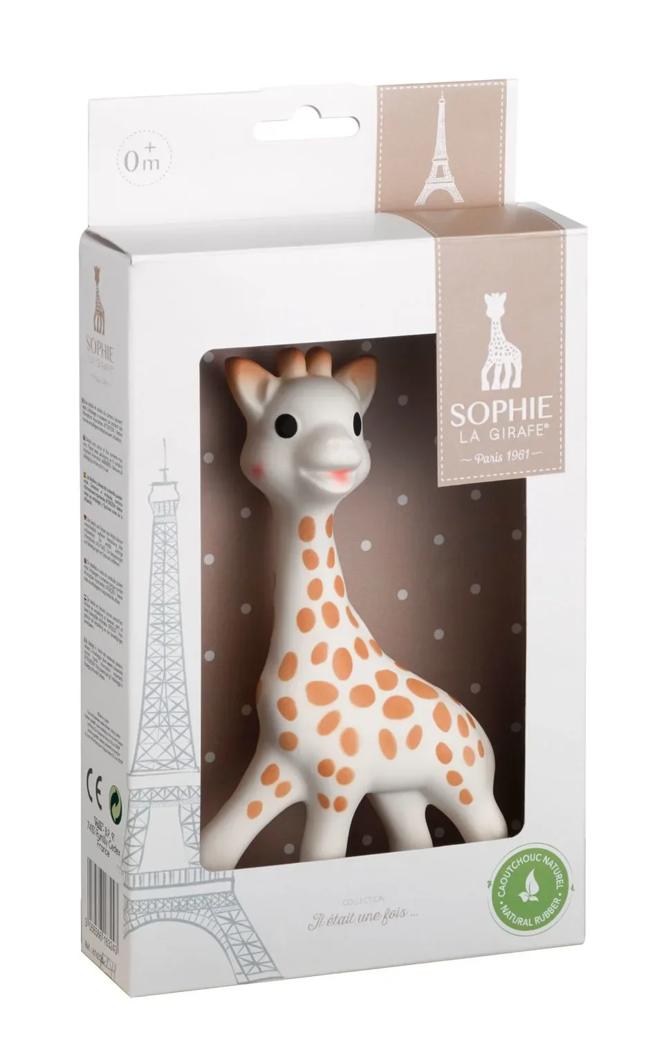 "Sophie la girafe Beißring, Ringrassel - Naturkautschuk, Geschenkkarton weiß image"