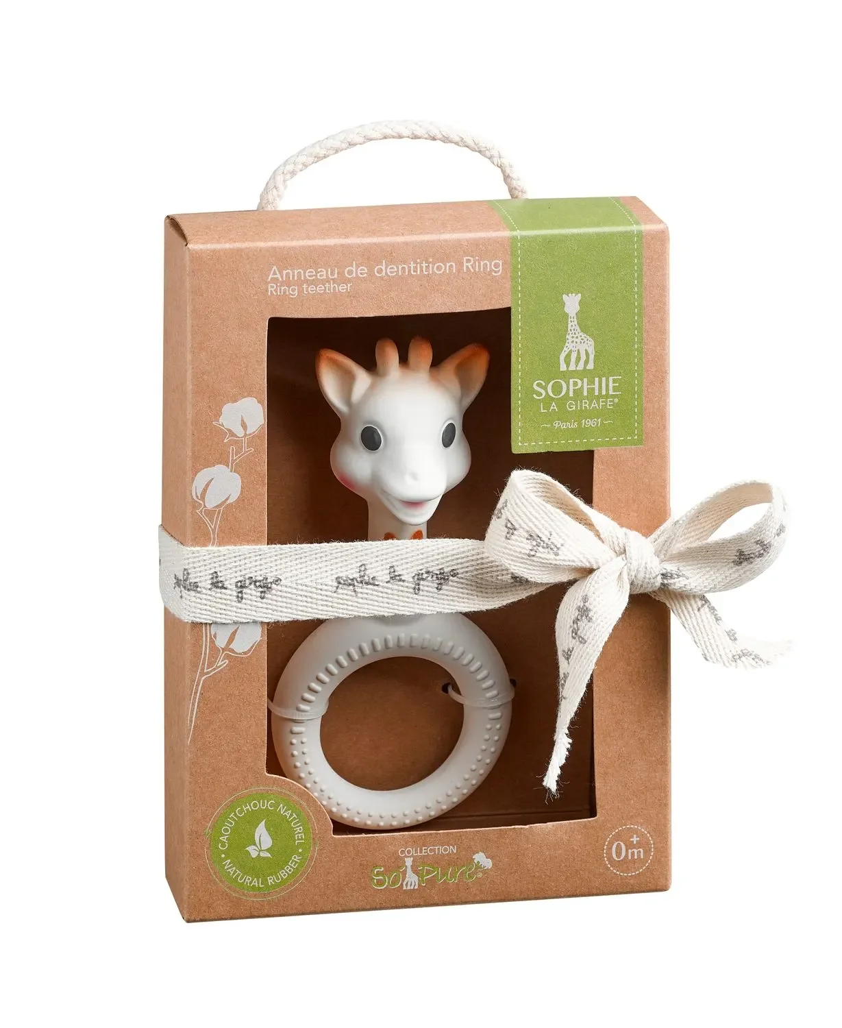 "Sophie la girafe Beißring, Ringrassel - So'Pure, Version Kreis, Naturkautschuk image"