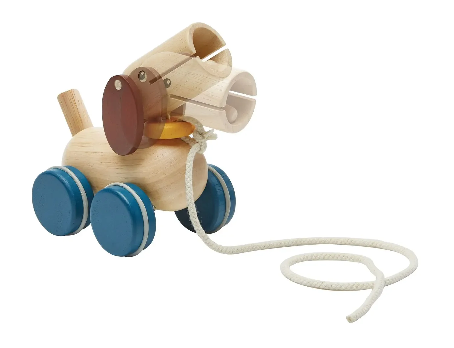 "Plan Toys - Nachziehtier - Welpe, Gummibaumholz image"