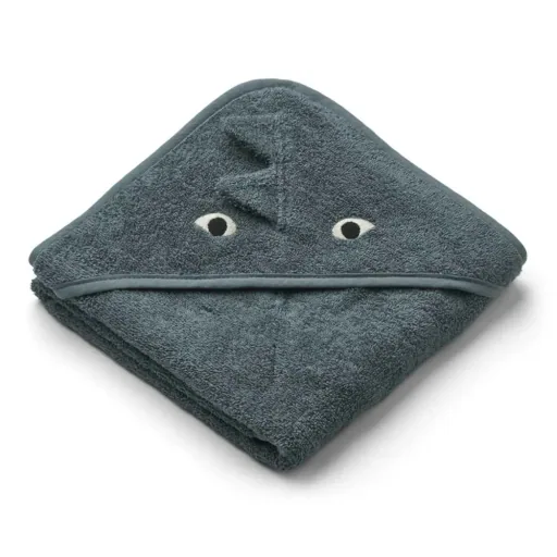 Liewood "Albert" Baby Kapuzen Handtuch Drache blau