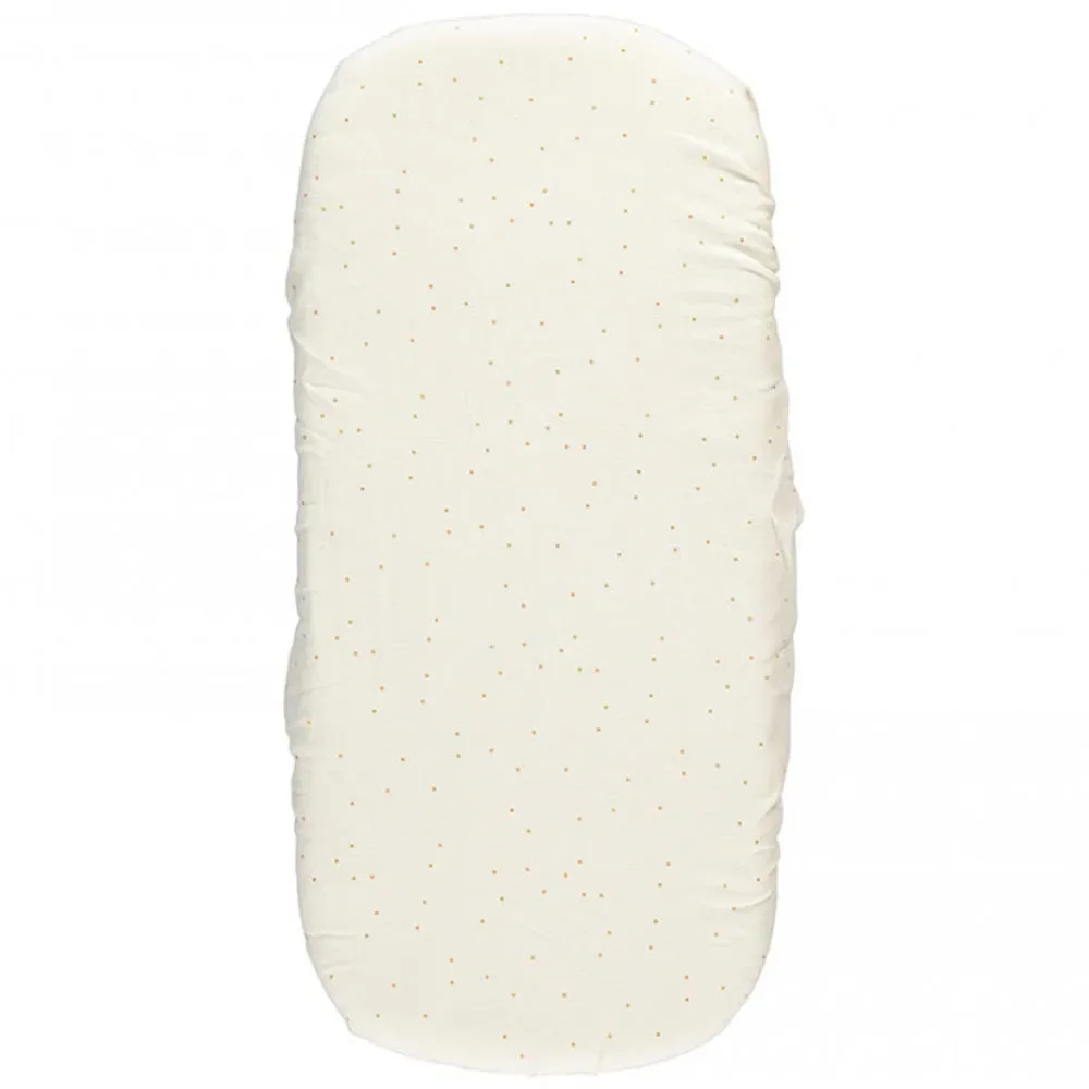 "Nobodinoz Spannbettlaken Wiege "Melody" Punkte Honig image"