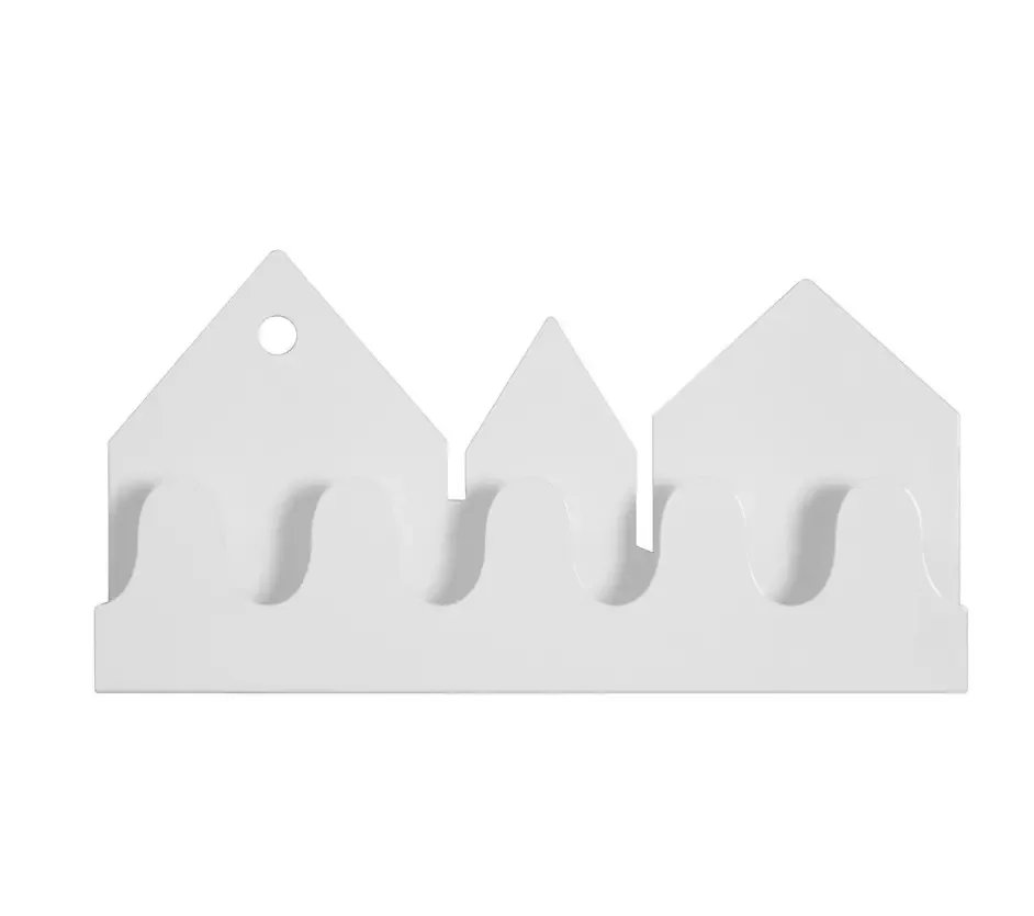"Roommate Wandregal / Garderobe Village Metall weiß image"