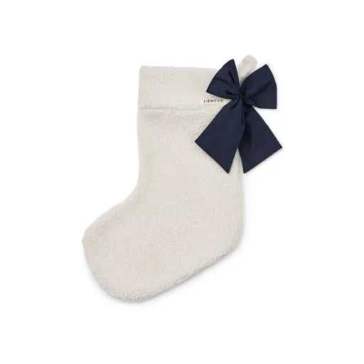 "Weihnachtsstrumpf aus Plüsch mit Stoffschleife, 45 cm – Liewood Eve image"