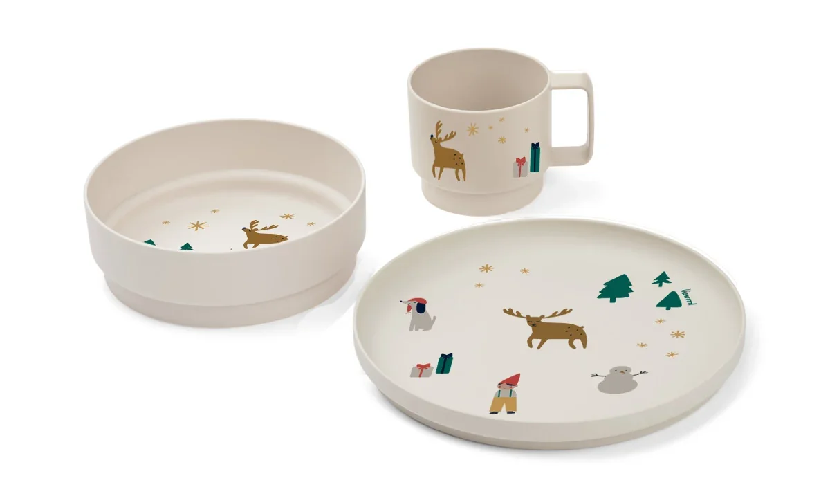 "Liewood Geschirrset, Weihnachtsgeschirr Set, Geschirr für Weihnachten - Archi image"