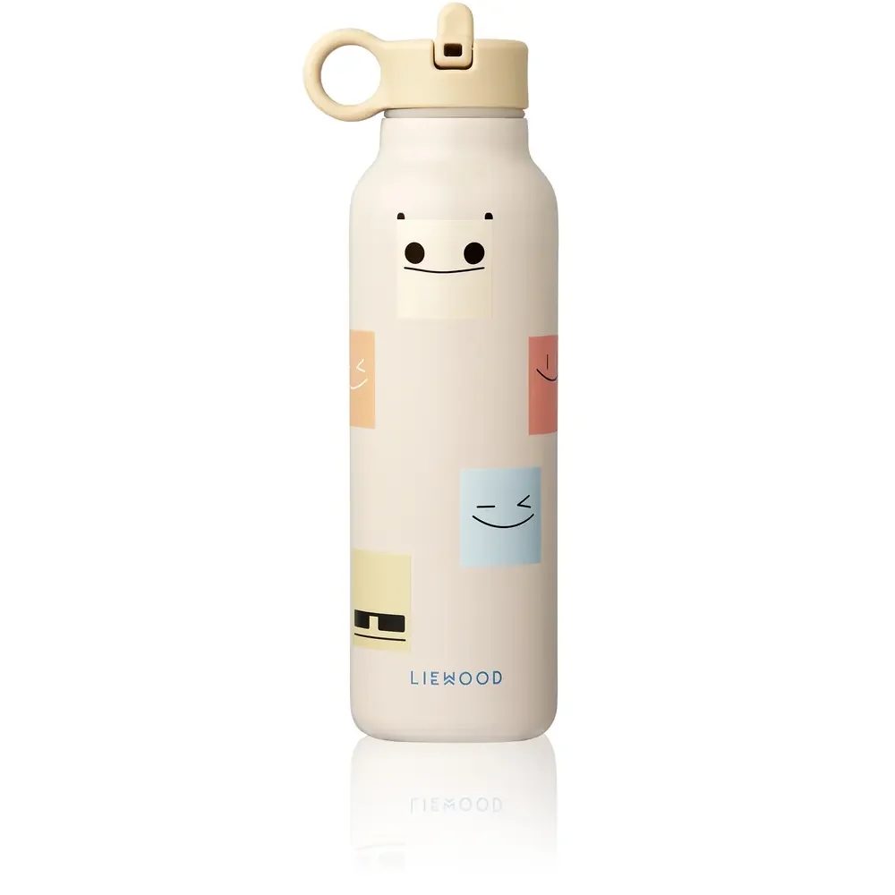 "Liewood Falk Wasserflasche,Trinkflasche Kinder - Smiley / Sand, 500 ml image"