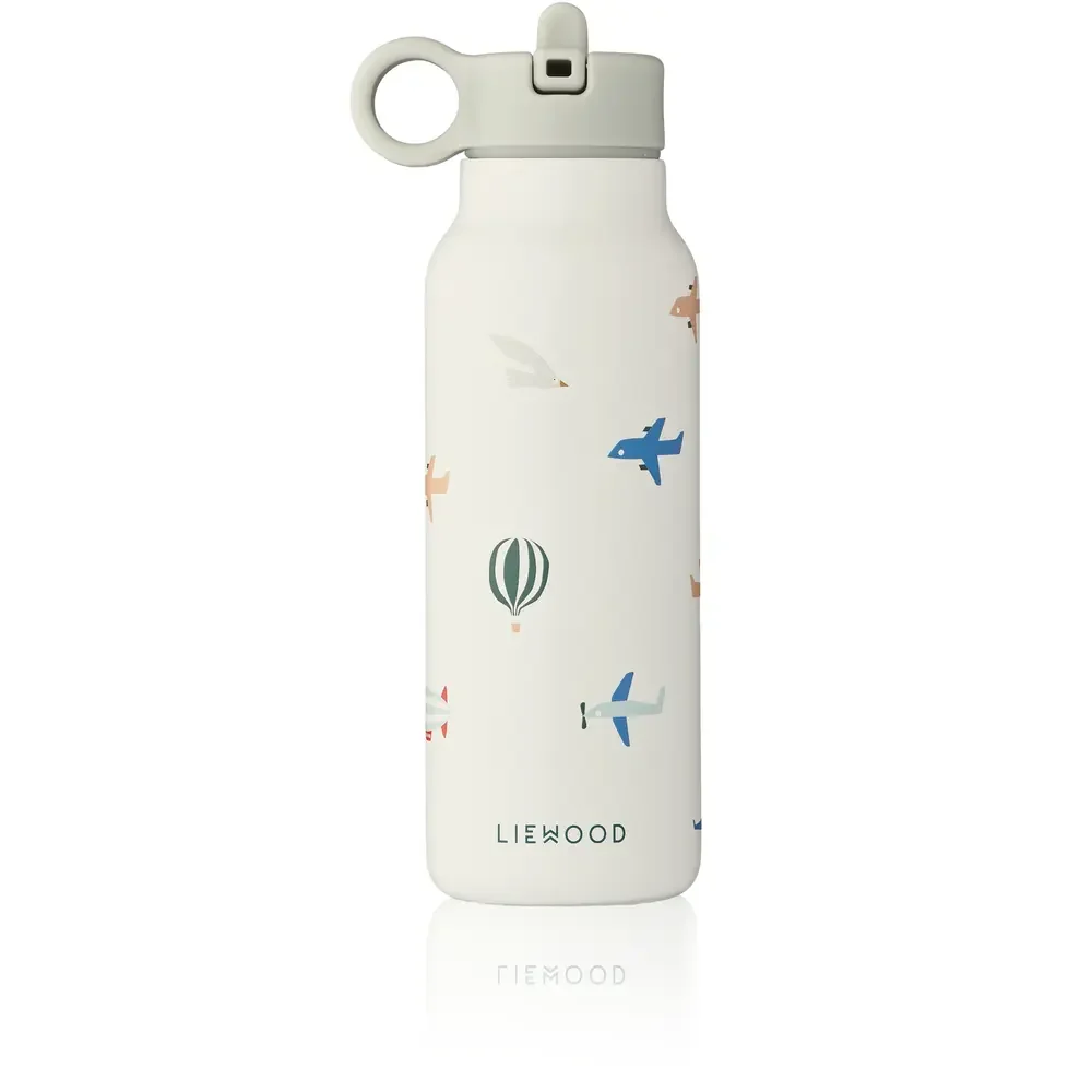 "Liewood Falk Wasserflasche,Trinkflasche Kinder - Flieger / Ecru, 350 ml image"